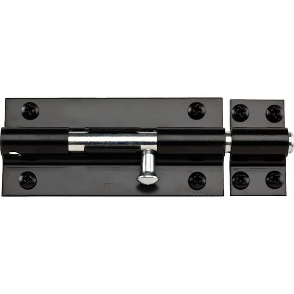 National 8 In. Black Extra Heavy-Duty Door Barrel Bolt N152133 - main